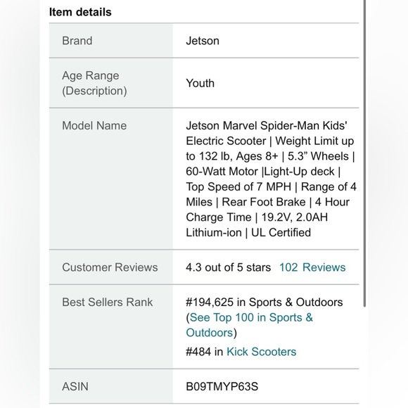 NEW IN BOX Jetson Spiderman Light-Up Kick Scooter for Kids - Picture 10 of 12